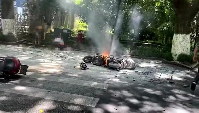 杭州电动车爆燃烧伤女孩去世（又是电动车当街瞬间爆燃）(12)