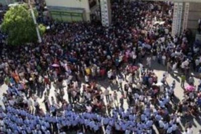 ​启东事件:最大规模的游行活动_10万启东人抵制排污