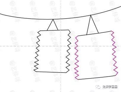 画一幅简单的灯笼怎么画（一步一步免费教你画灯笼）(7)