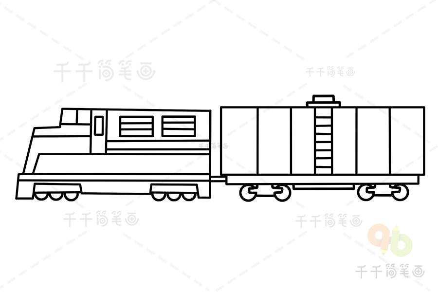 简笔画儿童火车车厢（火车儿童简笔画）(7)