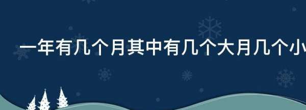 一年有几个月其中有几个大月几个小月,一年中有几个大月几个小月图2