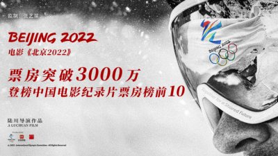 ​北京冬奥会官方电影《北京2022》票房突破3000万