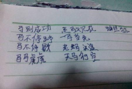 两个马字的成语