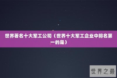 ​世界著名十大军工公司（世界十大军工企业中排名第一的是）