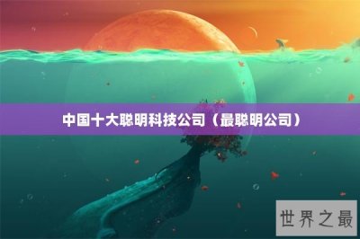 ​中国十大聪明科技公司（最聪明公司）