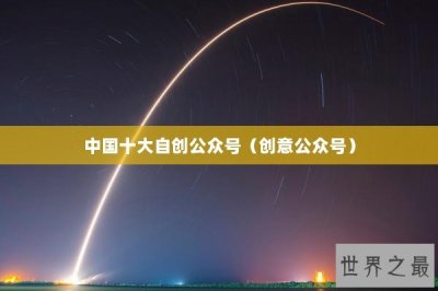 ​中国十大自创公众号（创意公众号）