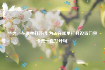 ​华为nfc在哪里打开(华为nfc在哪里打开设置门禁卡要一直打开吗)