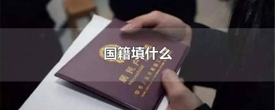 ​中国人的国籍是什么 英文中国籍填中国还是中国人