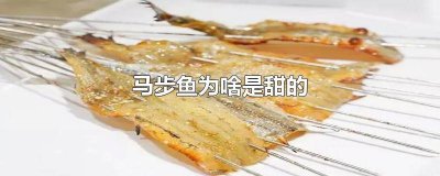 ​马步鱼为啥是甜的味道呢 马步鱼是什么味道