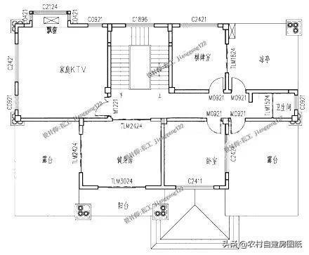 5款带车库的农村别墅，第2款户型方正风水好，最后一款还带地下室