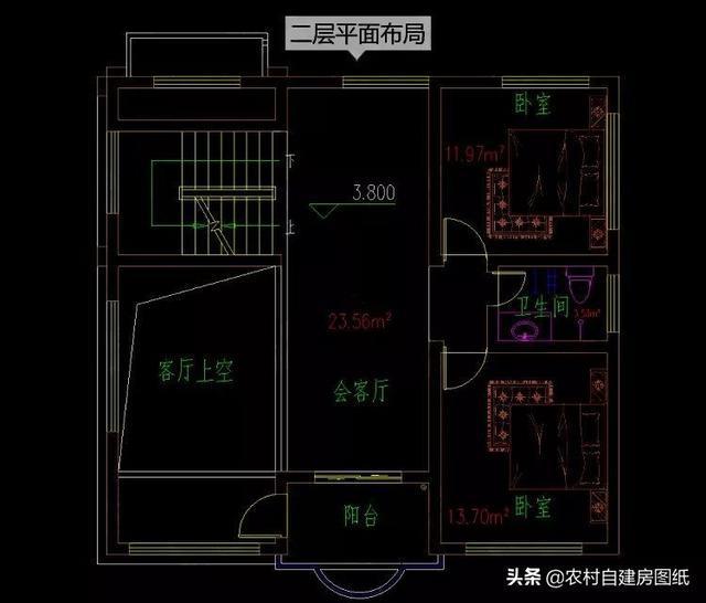 5款带车库的农村别墅，第2款户型方正风水好，最后一款还带地下室