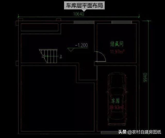 5款带车库的农村别墅，第2款户型方正风水好，最后一款还带地下室